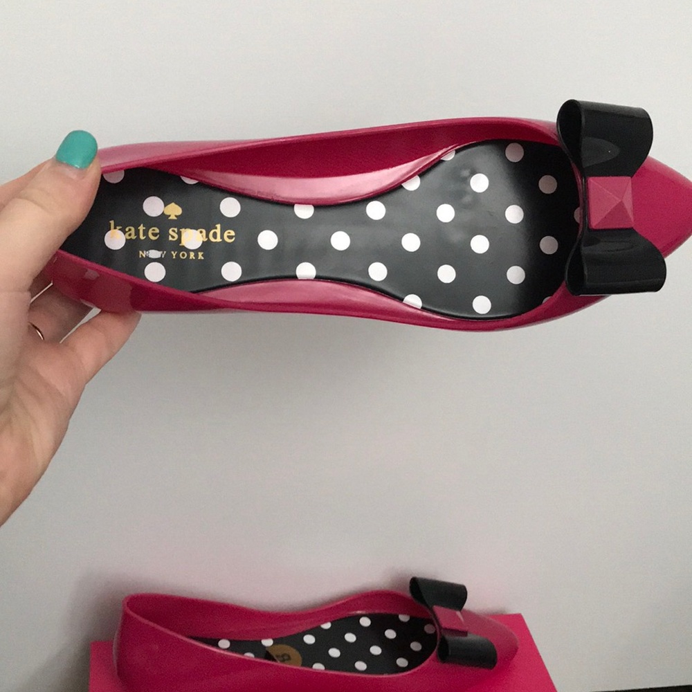 NWOT Kate Spade ♠️ fuchsia and black flats